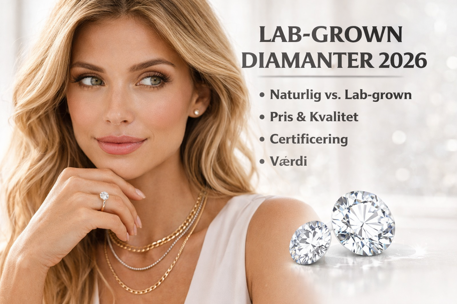 Lab-grown diamanter i moderne guide med fokus på kvalitet, pris og certificering