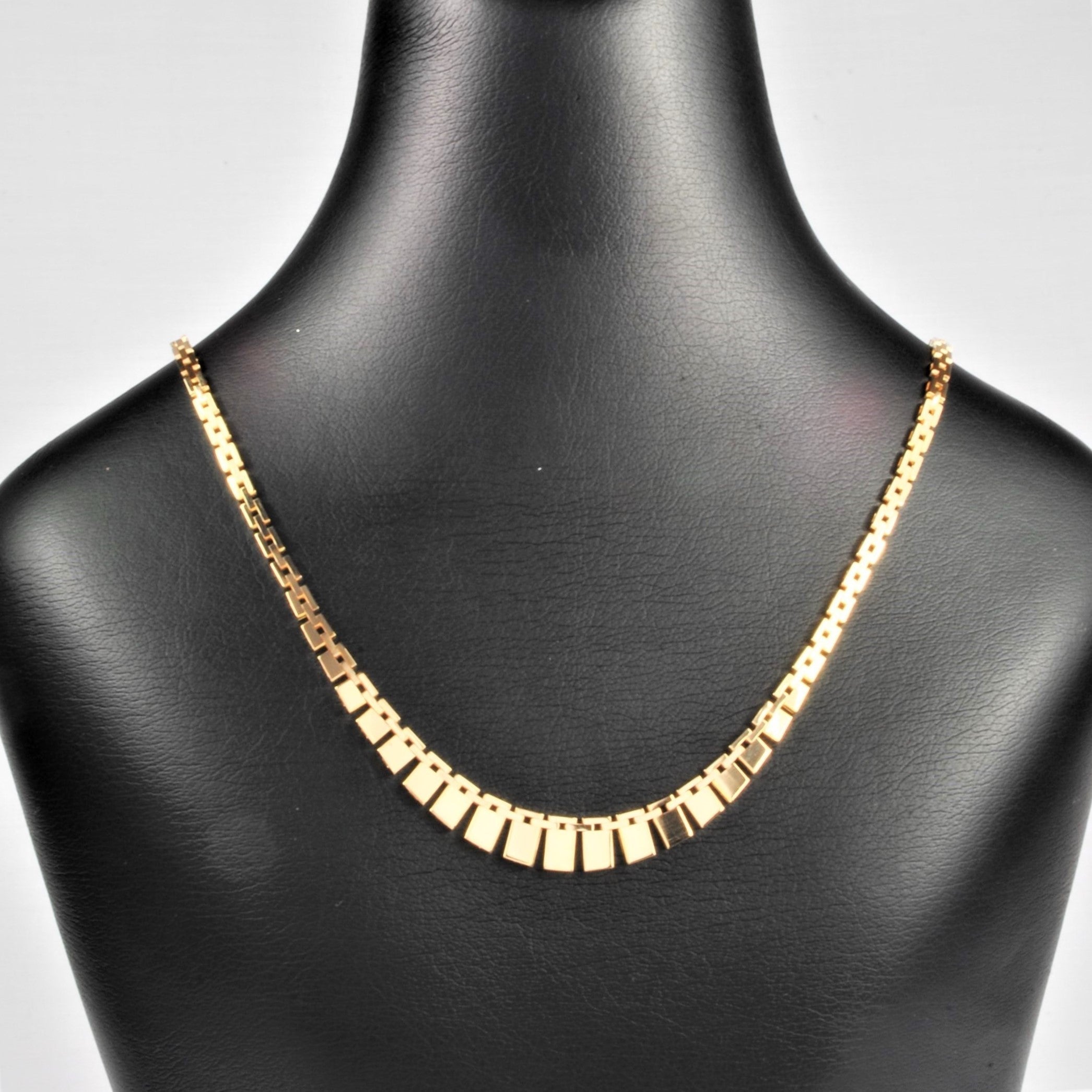 14kt Guld Mursten halskæde forløb 42cm, i gold, til female; male; unisex, fra BNH