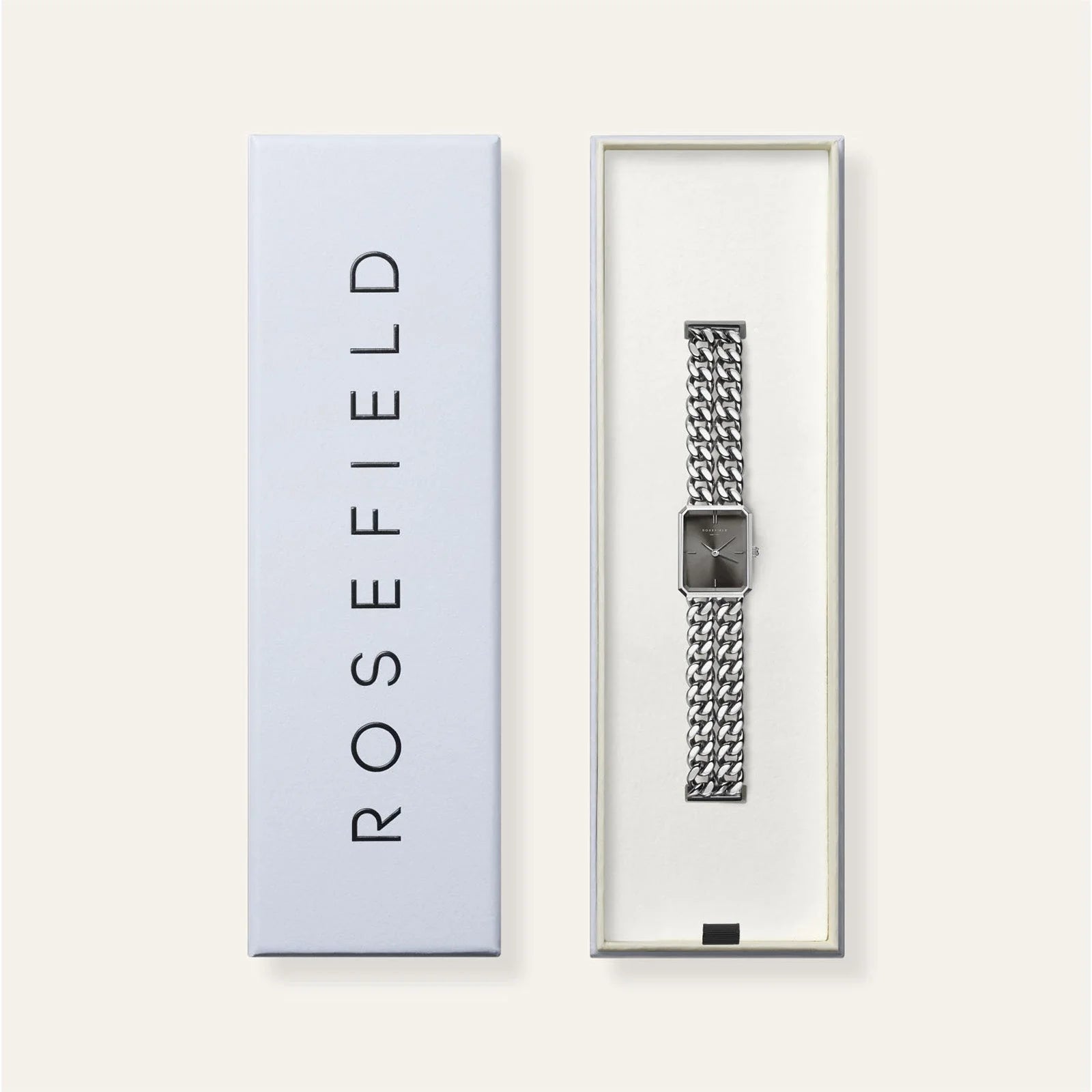 Rosefield Studio Double Chain Silver, fra Rosefield