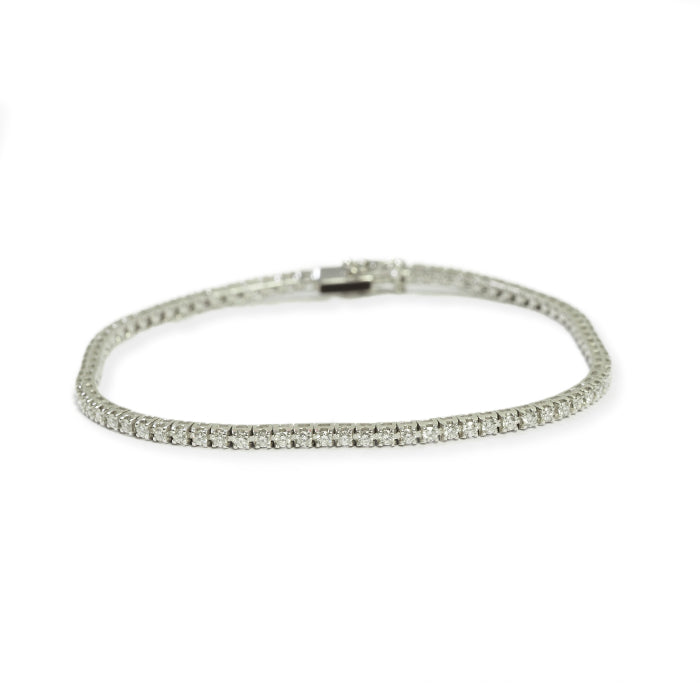 Tennis Armbånd 18kt. HVG 18cm., fra ure-smykker.dk