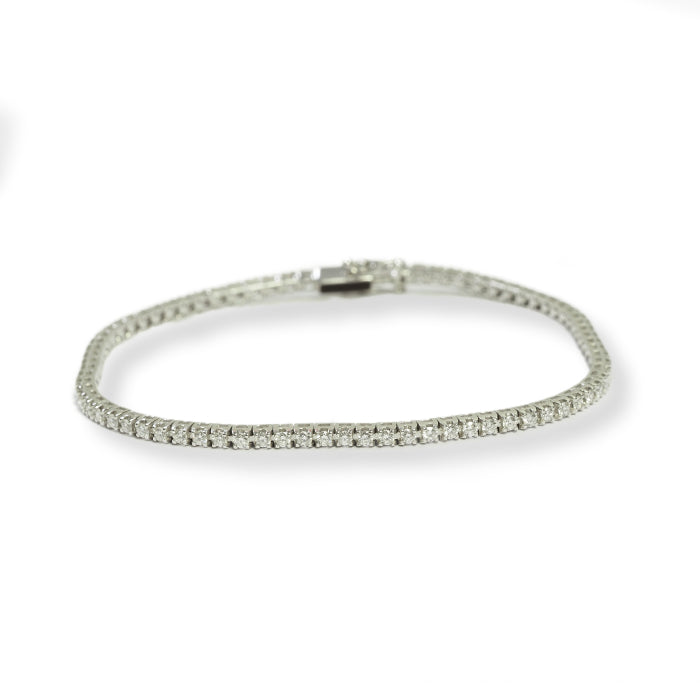 Tennis Armbånd 18kt. HVG 18cm., fra ure-smykker.dk