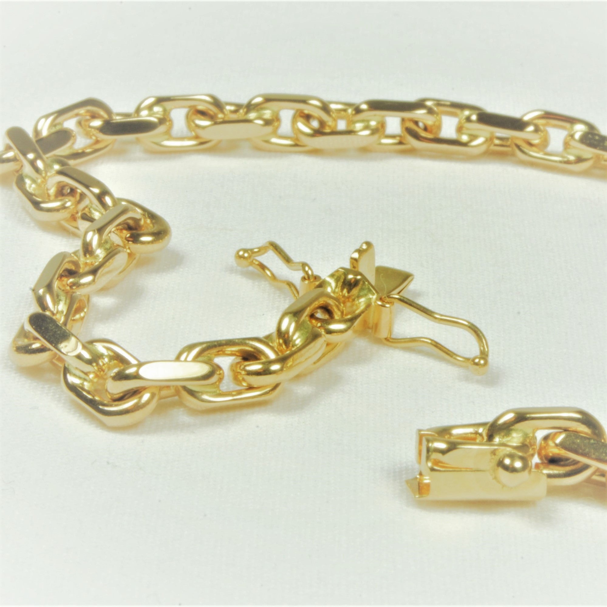8Kt Guld anker facet armbånd 21cm, i gold, til female; male; unisex, fra BNH