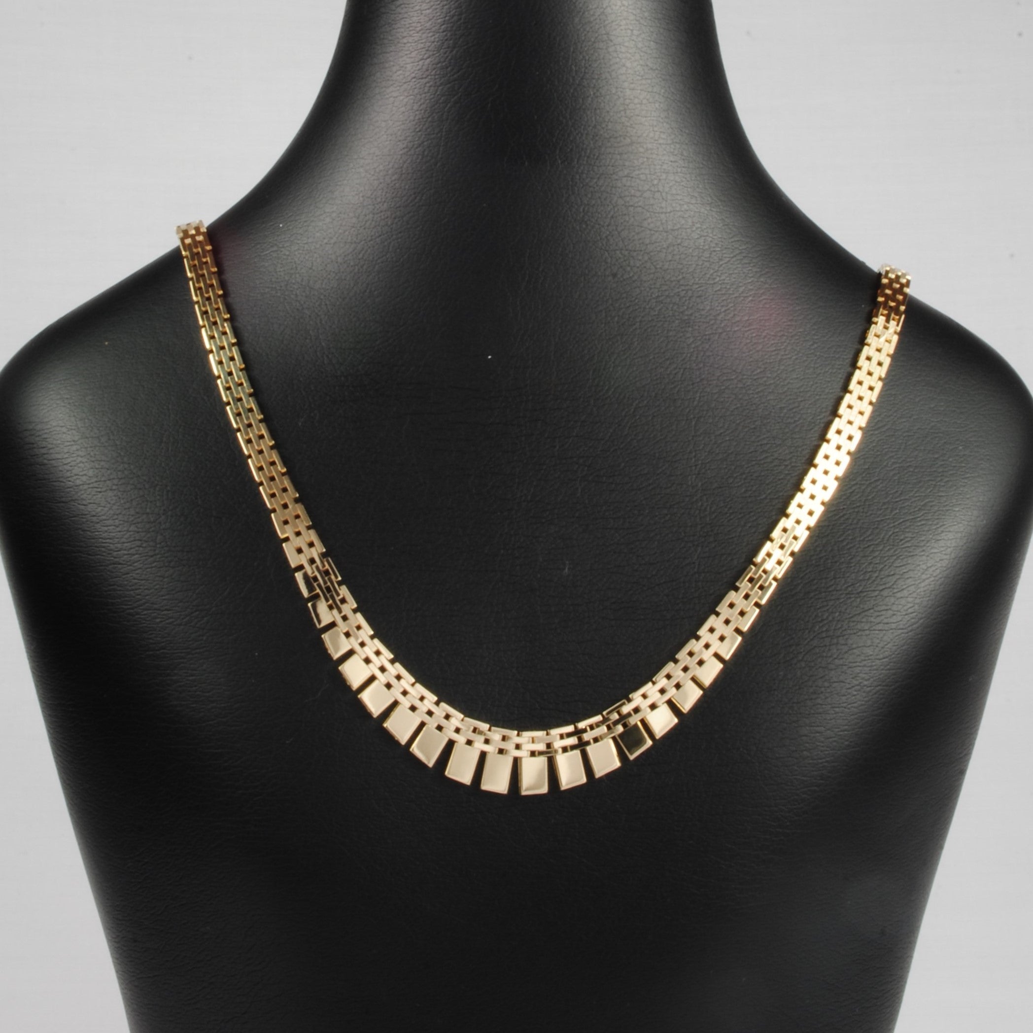 14kt Guld Mursten halskæde forløb 42cm, i gold, til female; male; unisex, fra BNH