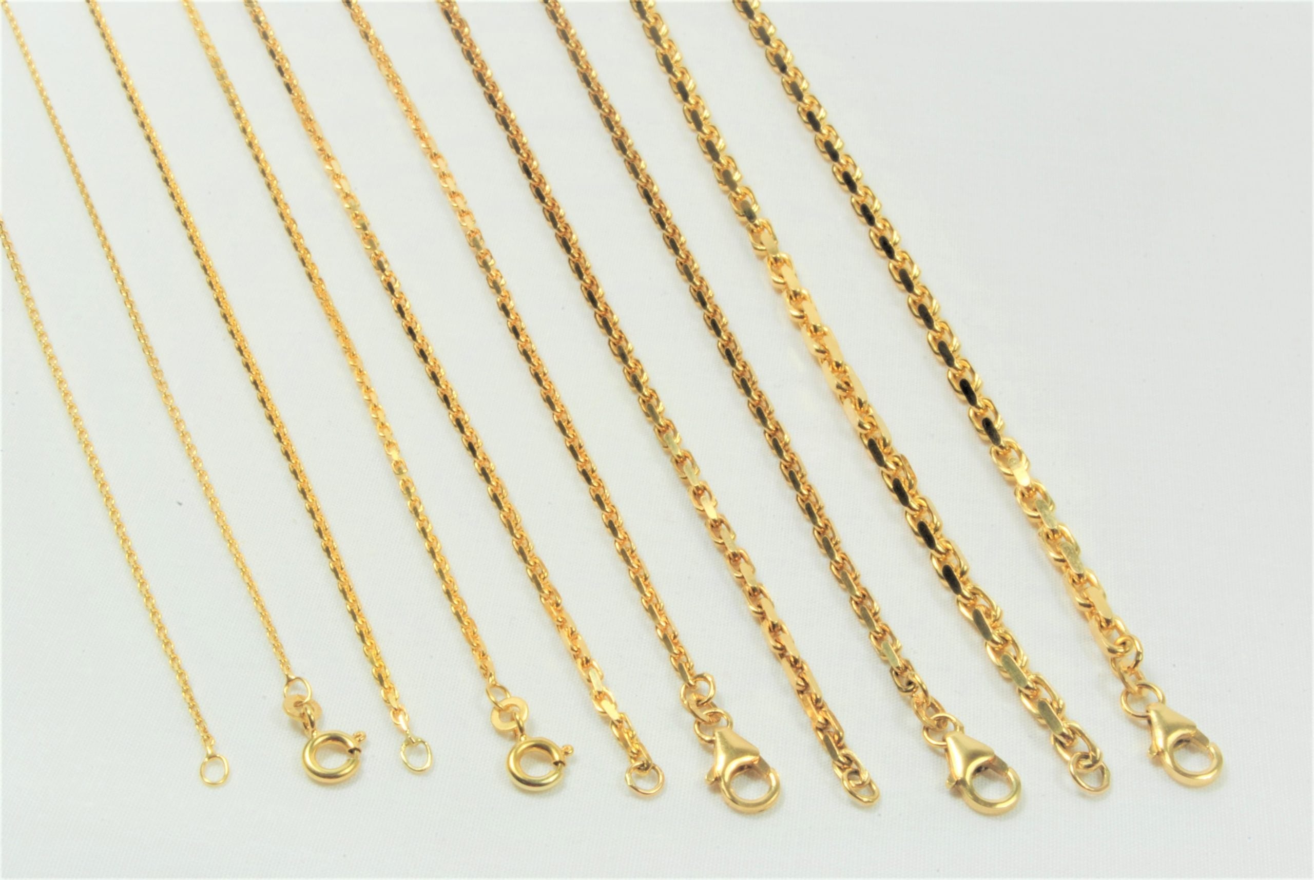 8Kt Guld anker facet halskæde 70cm, i gold, til female; male; unisex, fra BNH