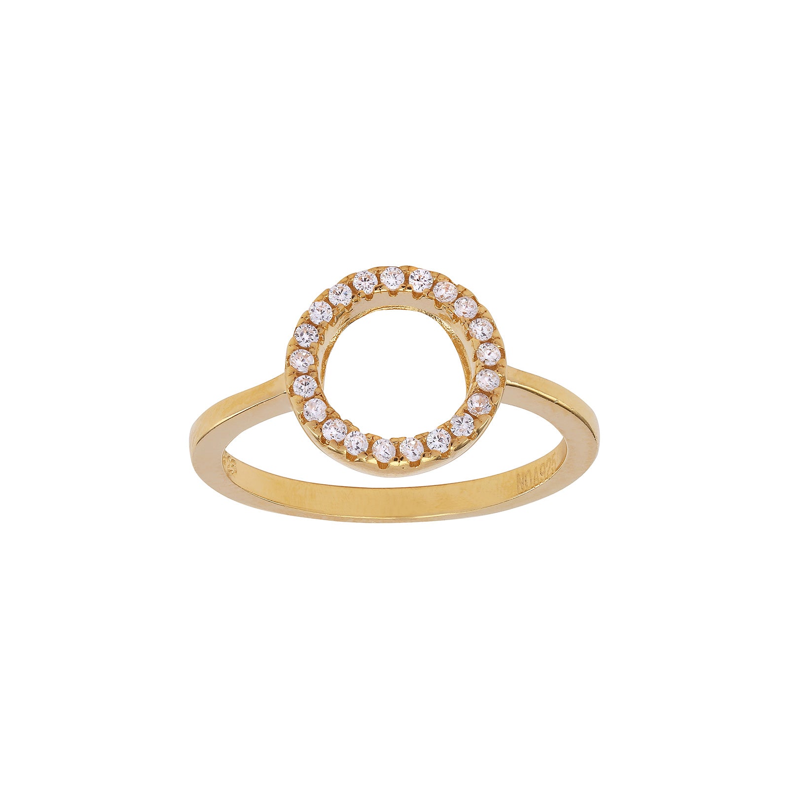 Forgyldt ring ANNANOR 10mm Str.48, fra Joanli Nor