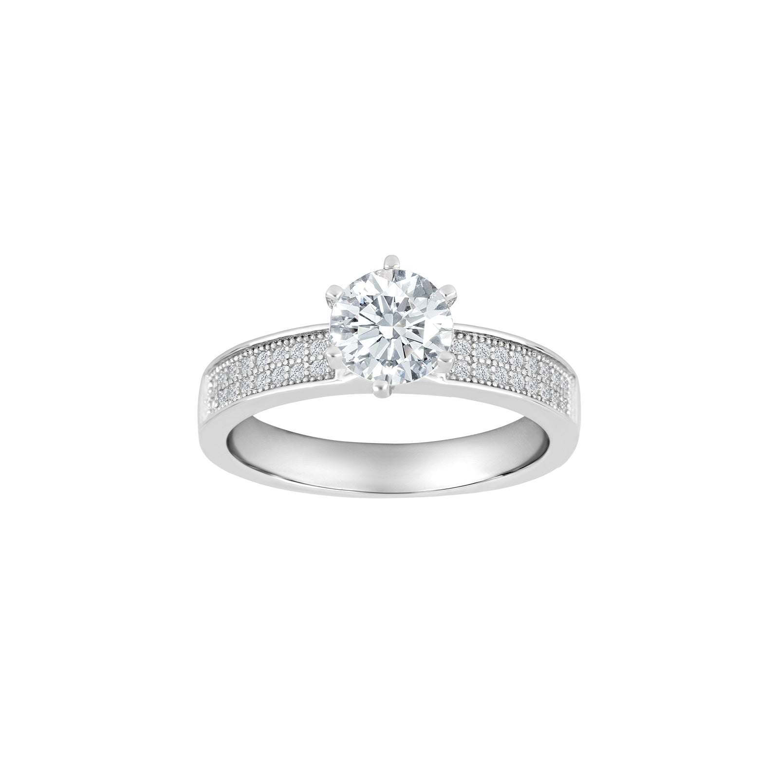 Rhod. sølvring ELLENOR E 7mm Str.52, fra Joanli Nor