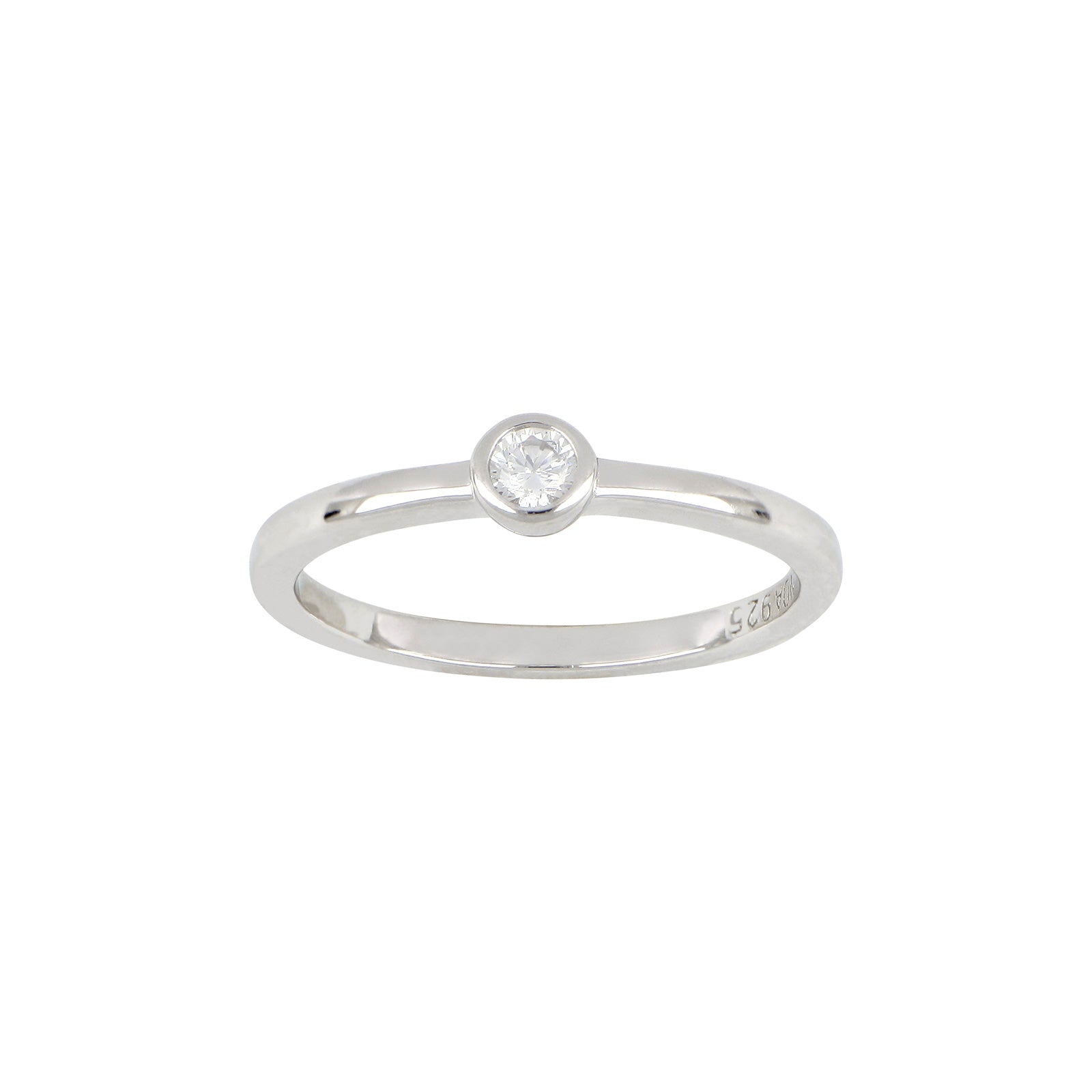Rhd. sølv ring 3mm rør HANNANOR Str.58, fra Joanli Nor