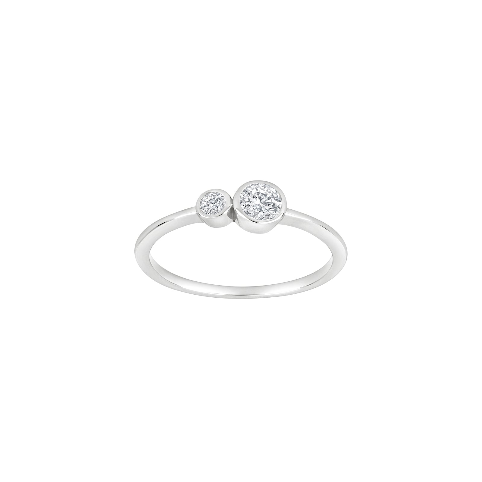 Joanli Nor ring IdaNor Str.50 i rhodineret sølv, 925 sterlingsølv med rhodineret overflade, Ringstørrelse 50