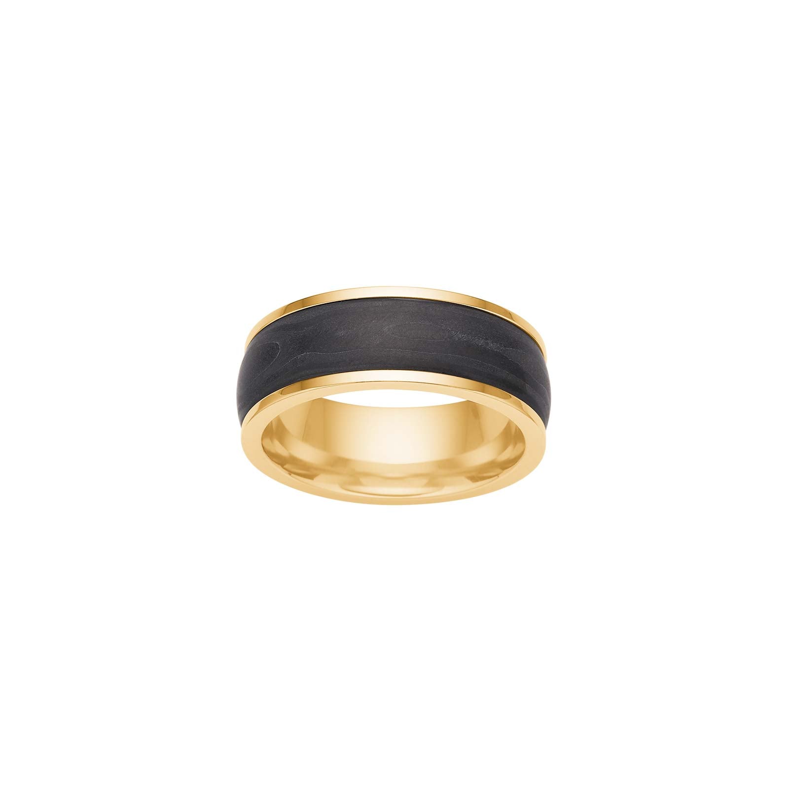 SON stål ring IP gold med carbon eye str. 56, fra SON of NOA