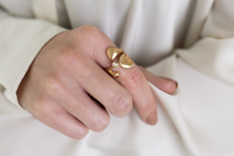 Per Borup Kaya ring, stor rustik - 1140RX Hvidguld