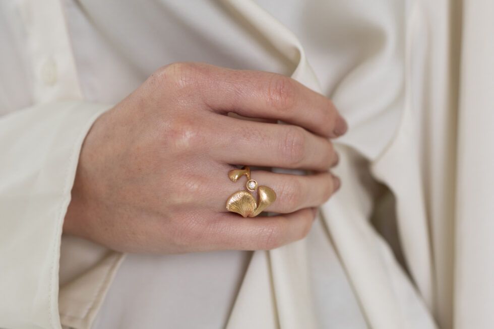 Per Borup Kaya ring, stor rustik - 1140RX Hvidguld