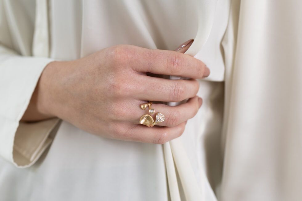 Per Borup Kaya ring, stor rustik - 1140RX Hvidguld