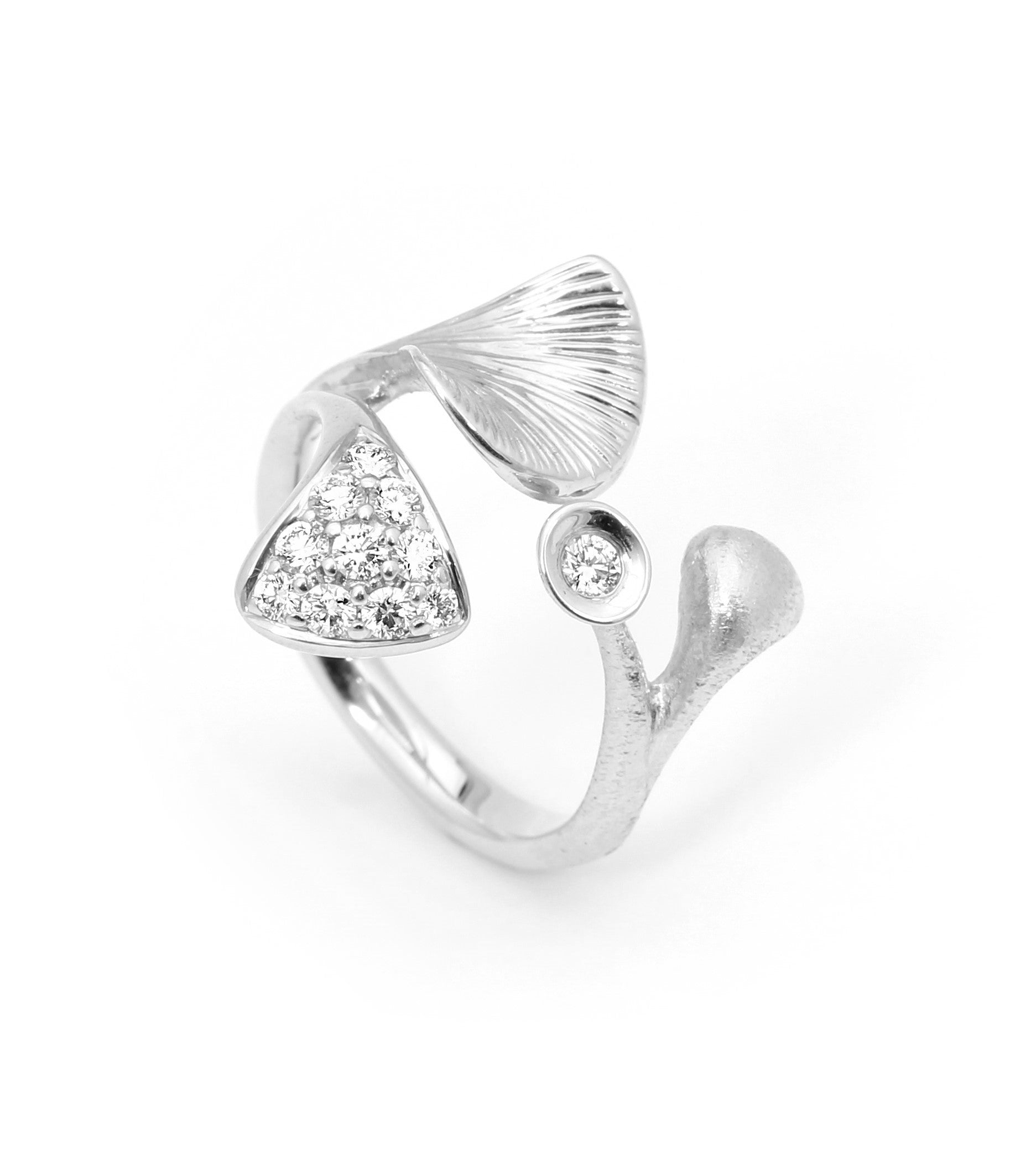Per Borup Kaya ring, stor pavé - 1140RY - Hvidguld, fra Per Borup