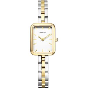 Bering Classic Ur poleret sølv/guld hvid - 14520-710, frontvisning, rustfrit stål, hvid urskive