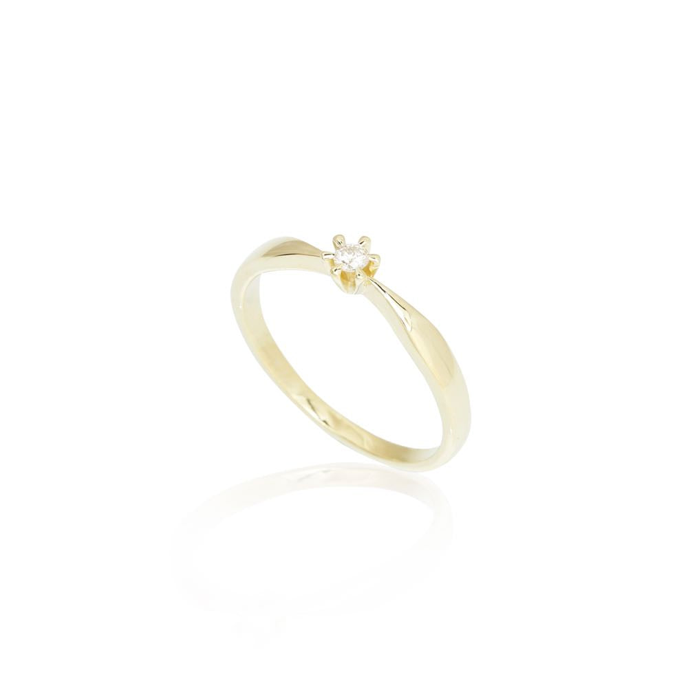 Present Guld Diamant ring 0,05ct, til female, fra Jan Jørgensen