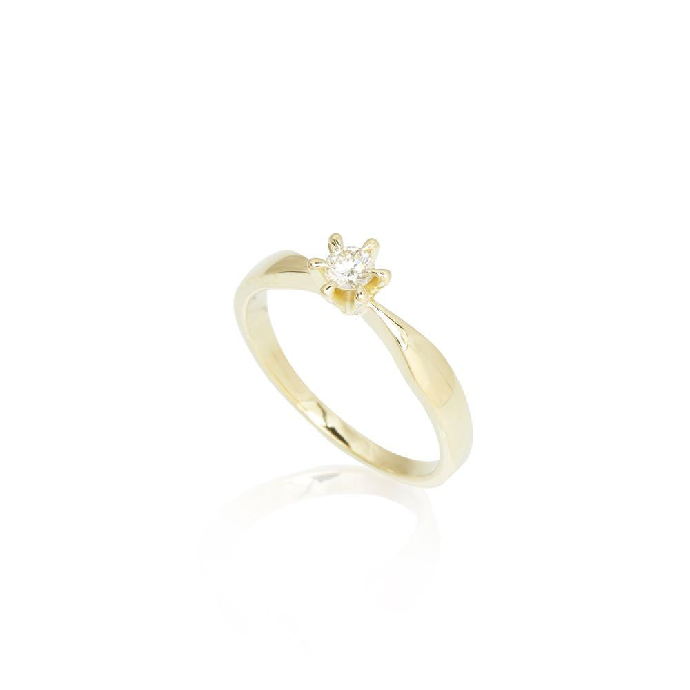 Present Guld Diamant ring 0,15ct, til female, fra Jan Jørgensen