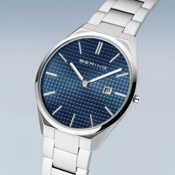 Bering Ultra Slim poleret/børstet sølv 17240-707, fra Bering