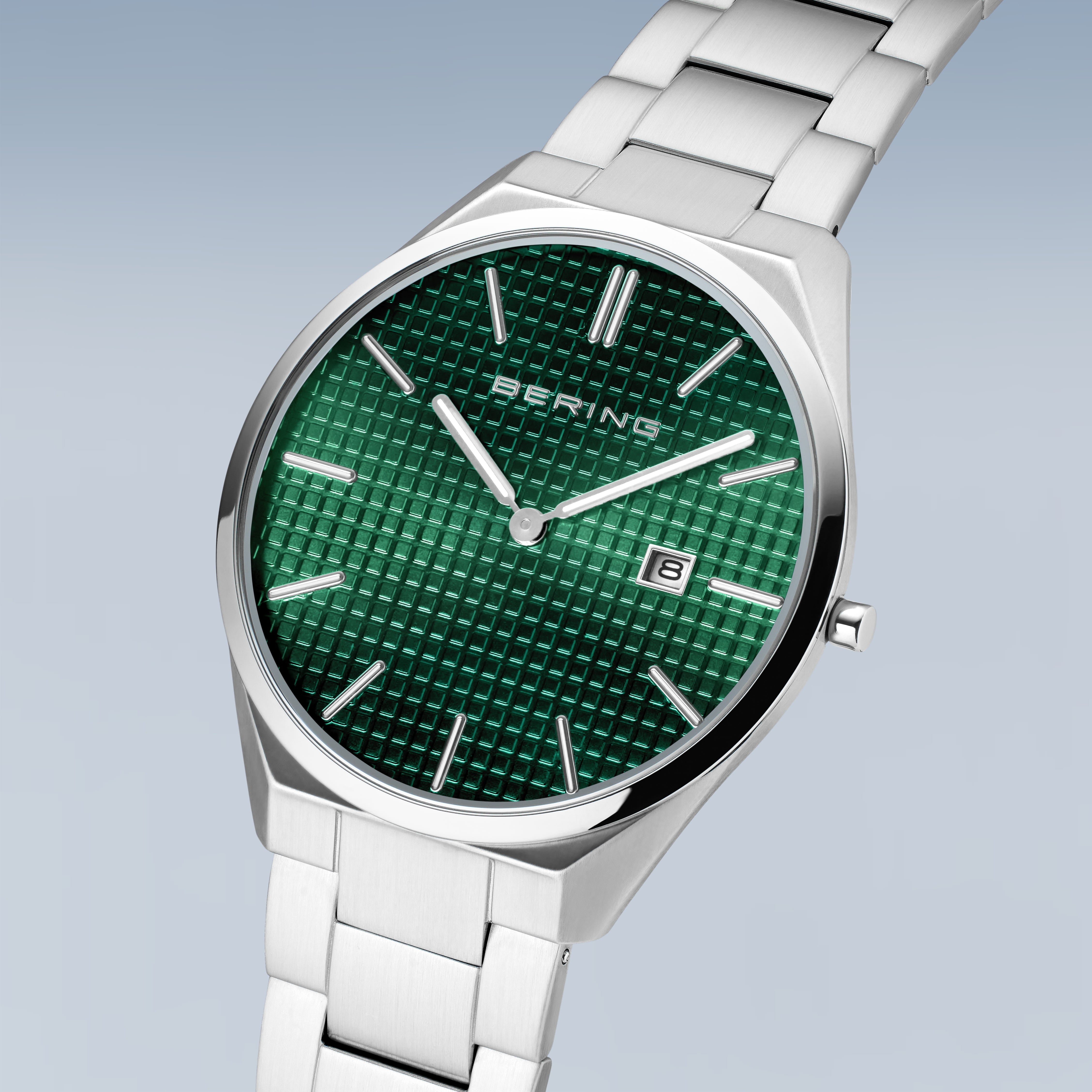 Bering - Ultra Slim | poleret/børstet sølv | 17240-708, fra Bering