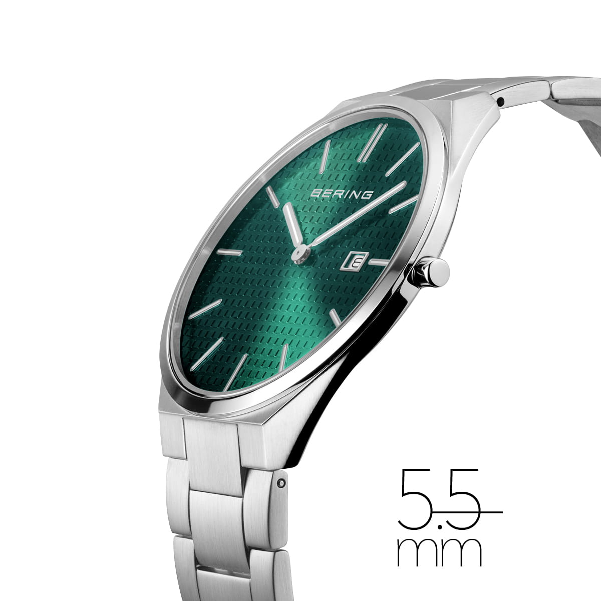 Bering - Ultra Slim | poleret/børstet sølv | 17240-708, fra Bering