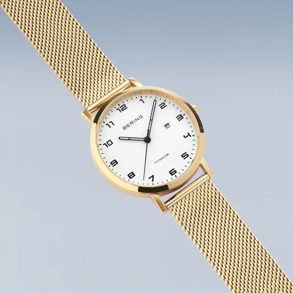 Bering - Titanium | poleret/børstet guld | 18634-334
