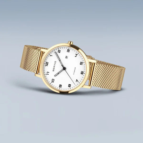 Bering - Titanium | poleret/børstet guld | 18634-334