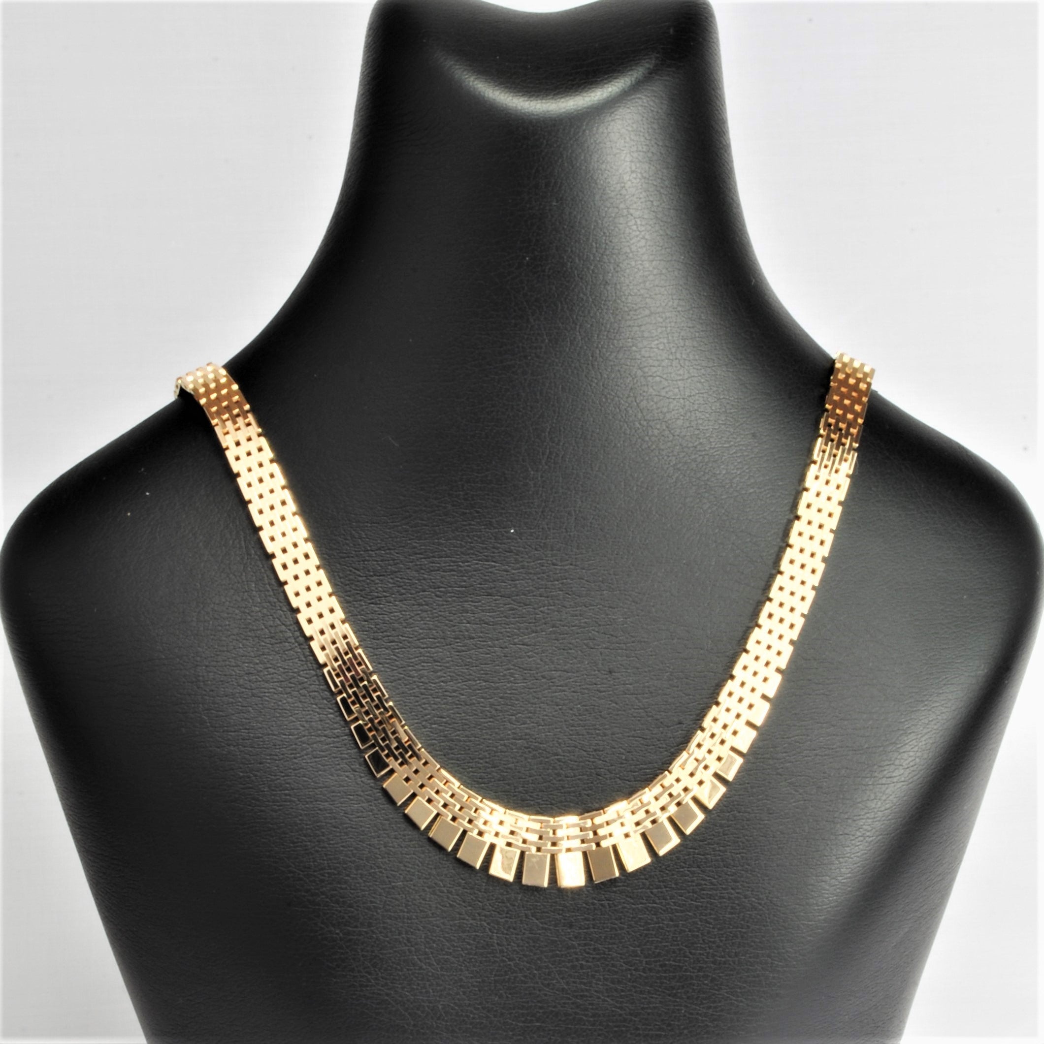 14kt Guld Mursten halskæde forløb 42cm, i gold, til female; male; unisex, fra BNH