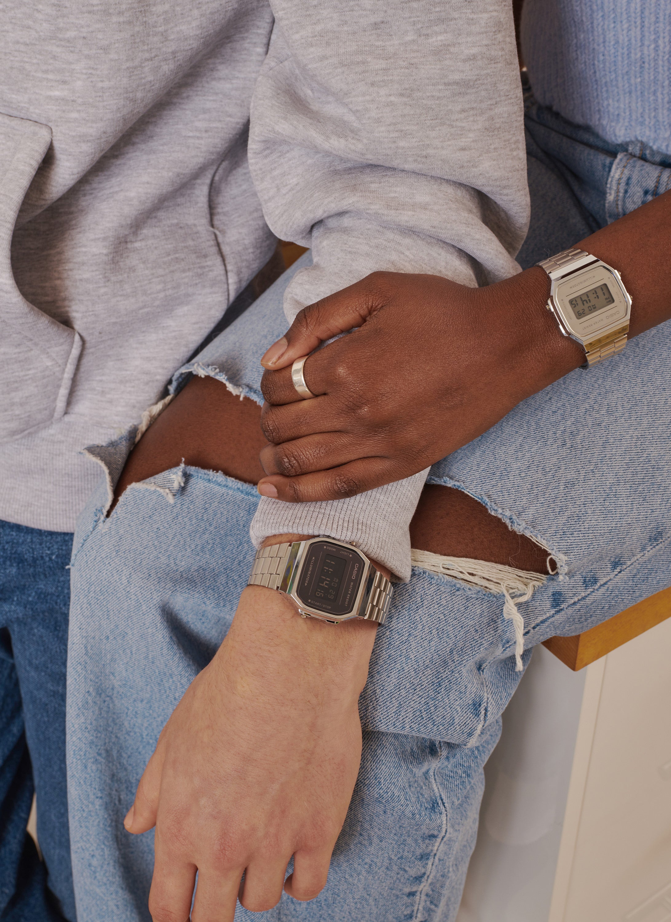 Casio Vintage - A168WEM-1EF, med urkasse i stal, fra Casio