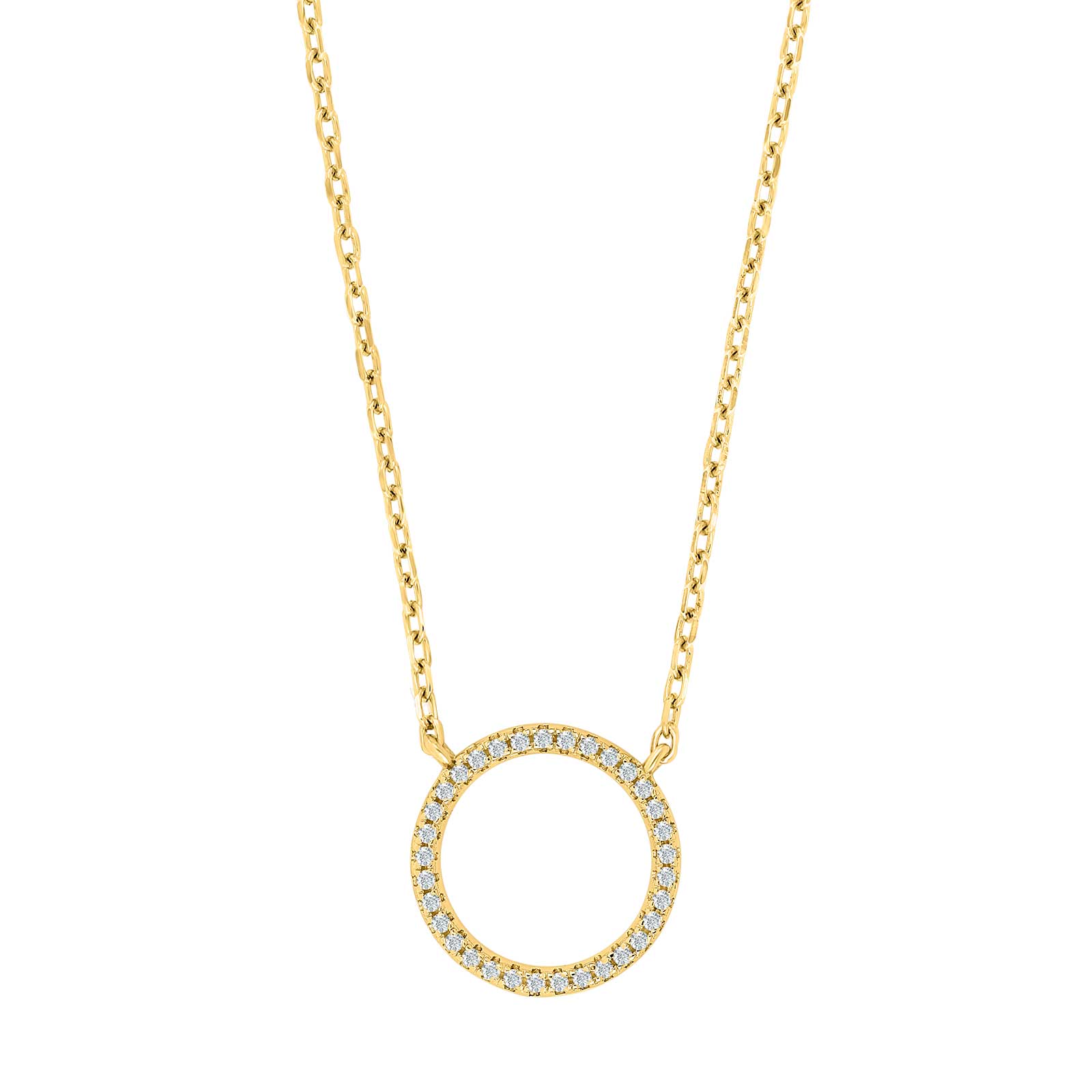 Forg sølv cirkel vedhæng ANNANOR m/ kæde, fra Joanli Nor