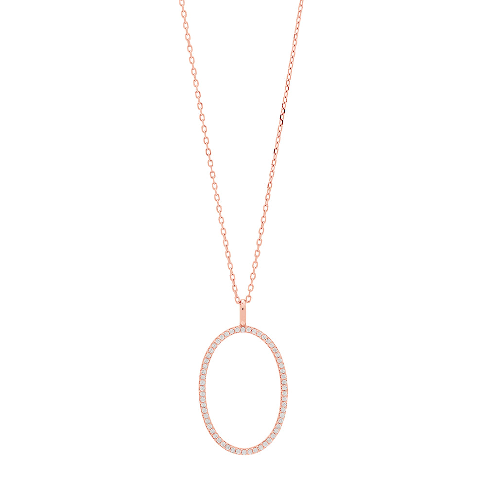 Rosaforgyldt sølv vedhæng EMILYNOR 25mm 60+10cm, fra Joanli Nor