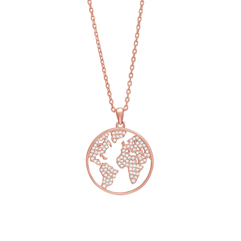 Rosafg Sølv vedhæng ETTANOR 21mm 60+10cm, fra Joanli Nor