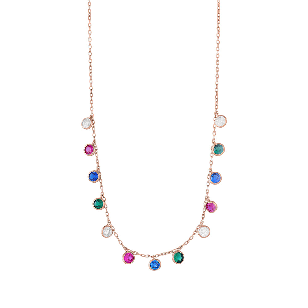 Rosafg Sølv vedhæng FANNYNOR 5mm 42+3cm, fra Joanli Nor