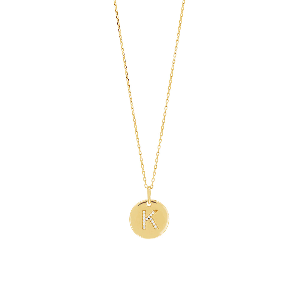 Forgyldt sølv kæde ELLANOR 14mm plade K, 42+3cm, fra Joanli Nor
