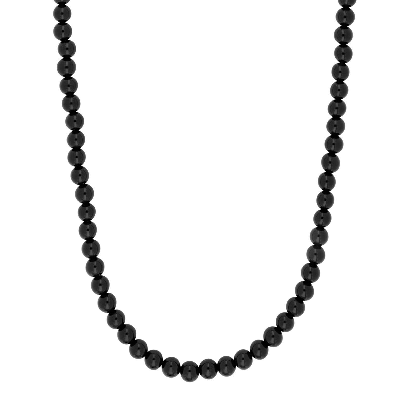 SON kæde stål med black agate 6mm, fra SON of NOA