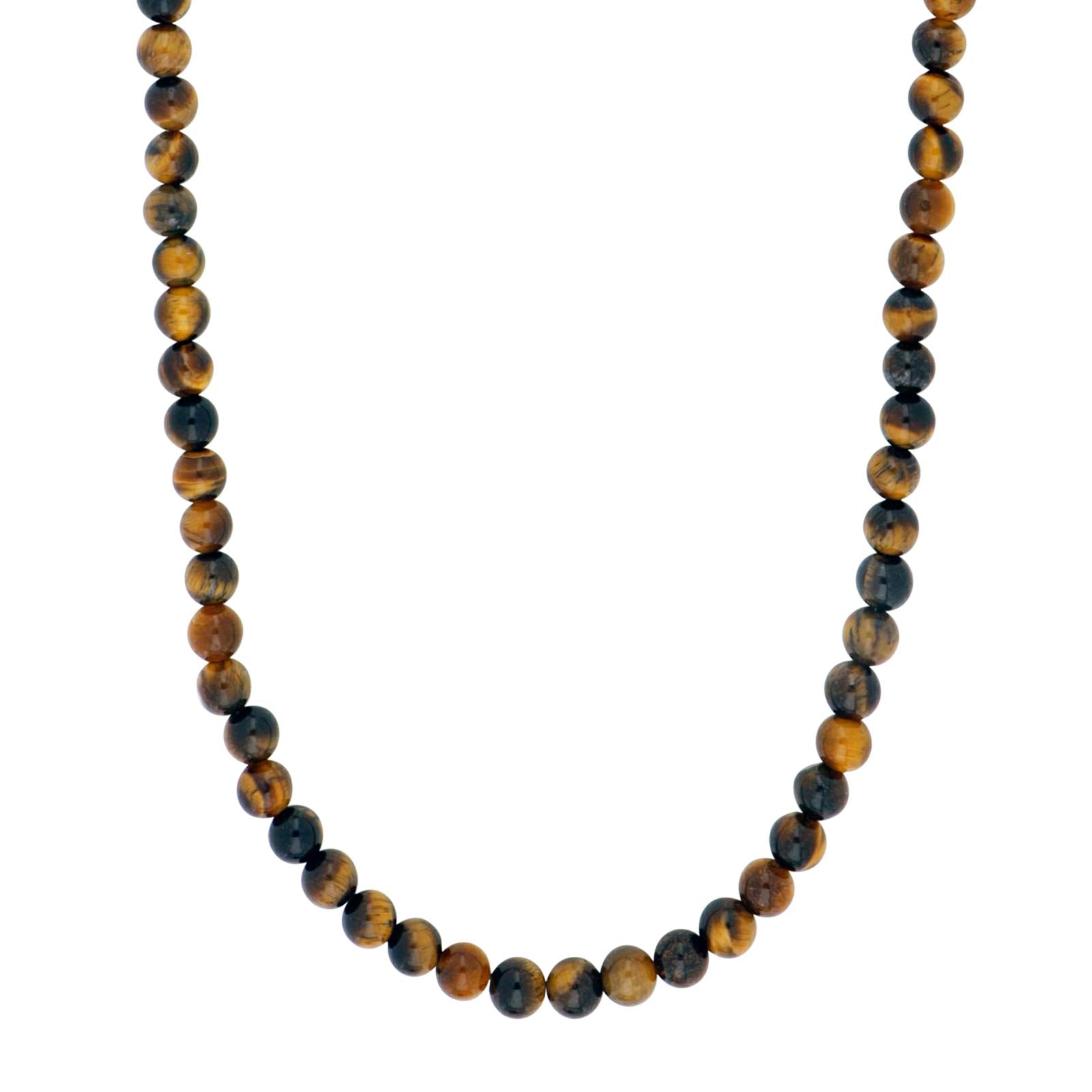SON kæde stål med tiger eye 6mm, fra SON of NOA