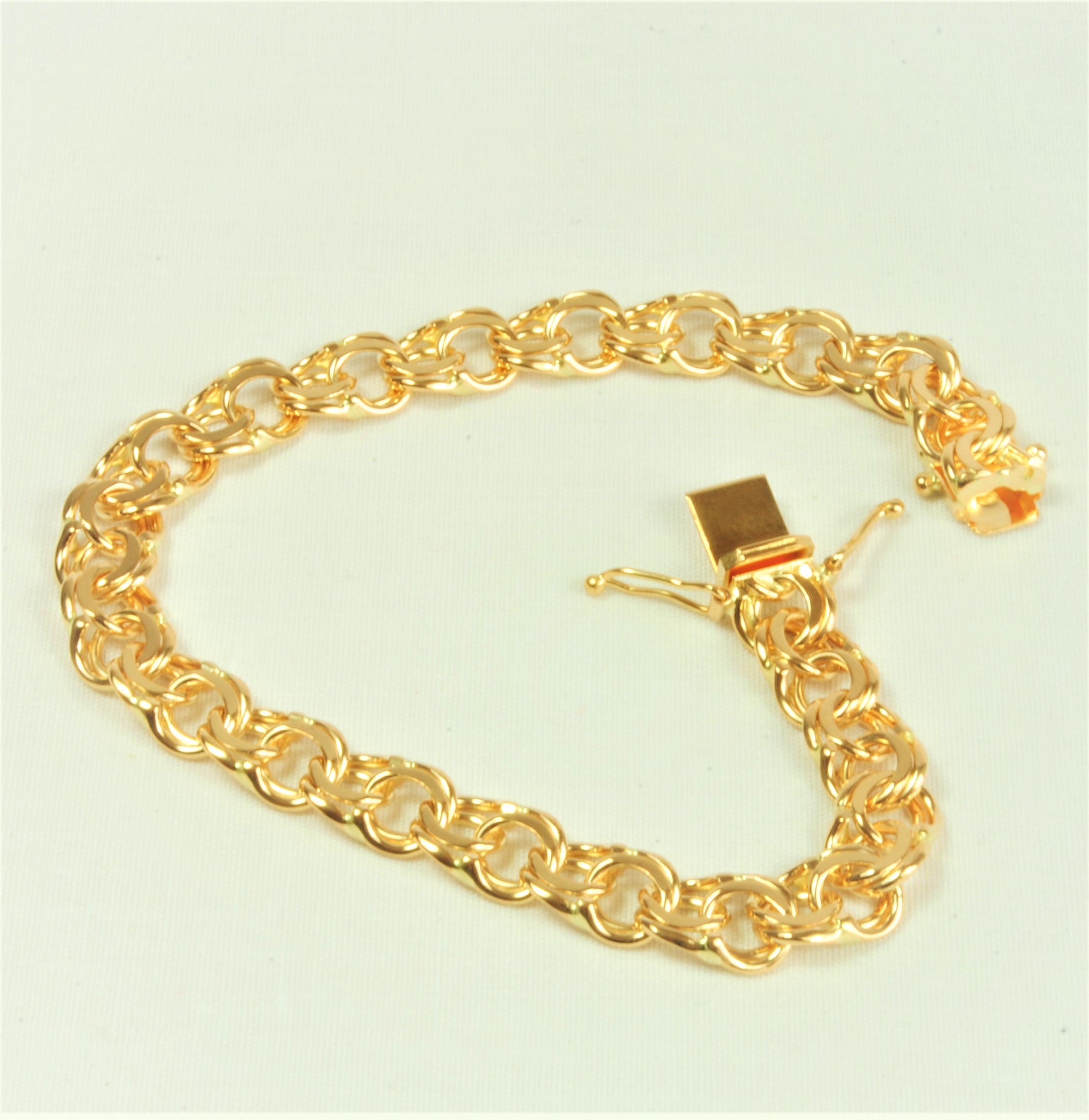 14Kt Guld Bismark armbånd 18,5cm, i gold, til female; male; unisex, fra BNH