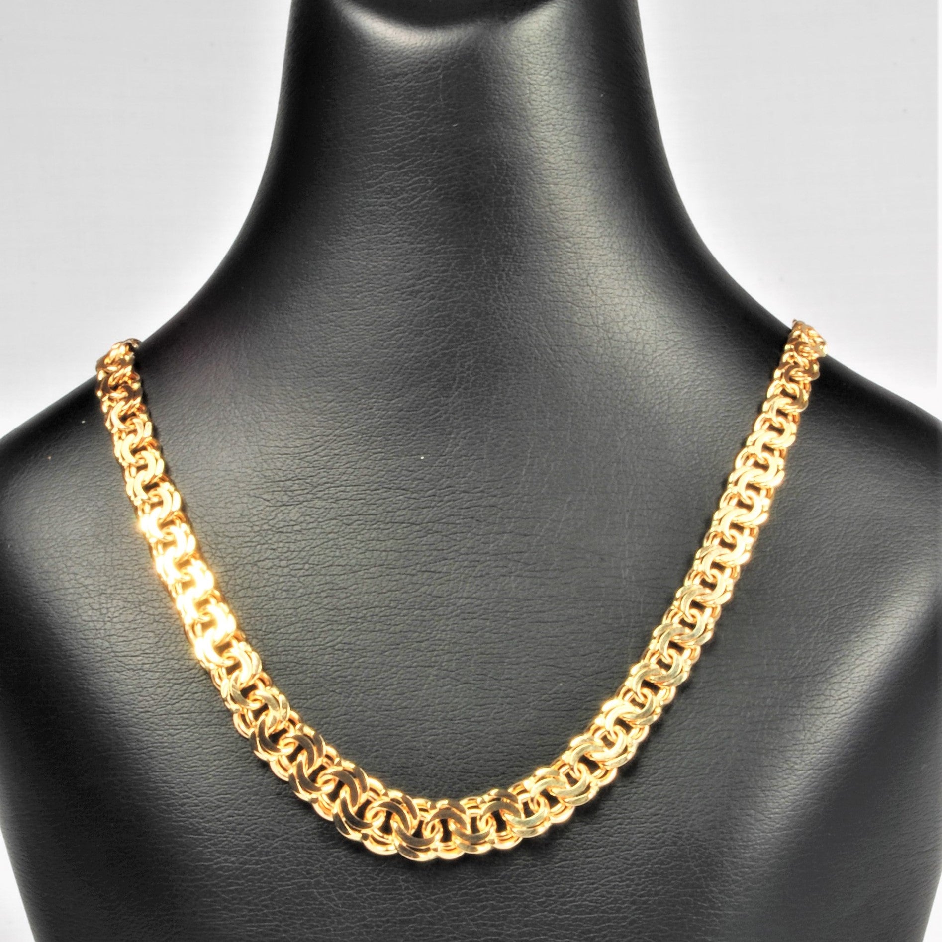 14Kt Guld Bismark halskæde forløb 45cm, i gold, til female; male; unisex, fra BNH