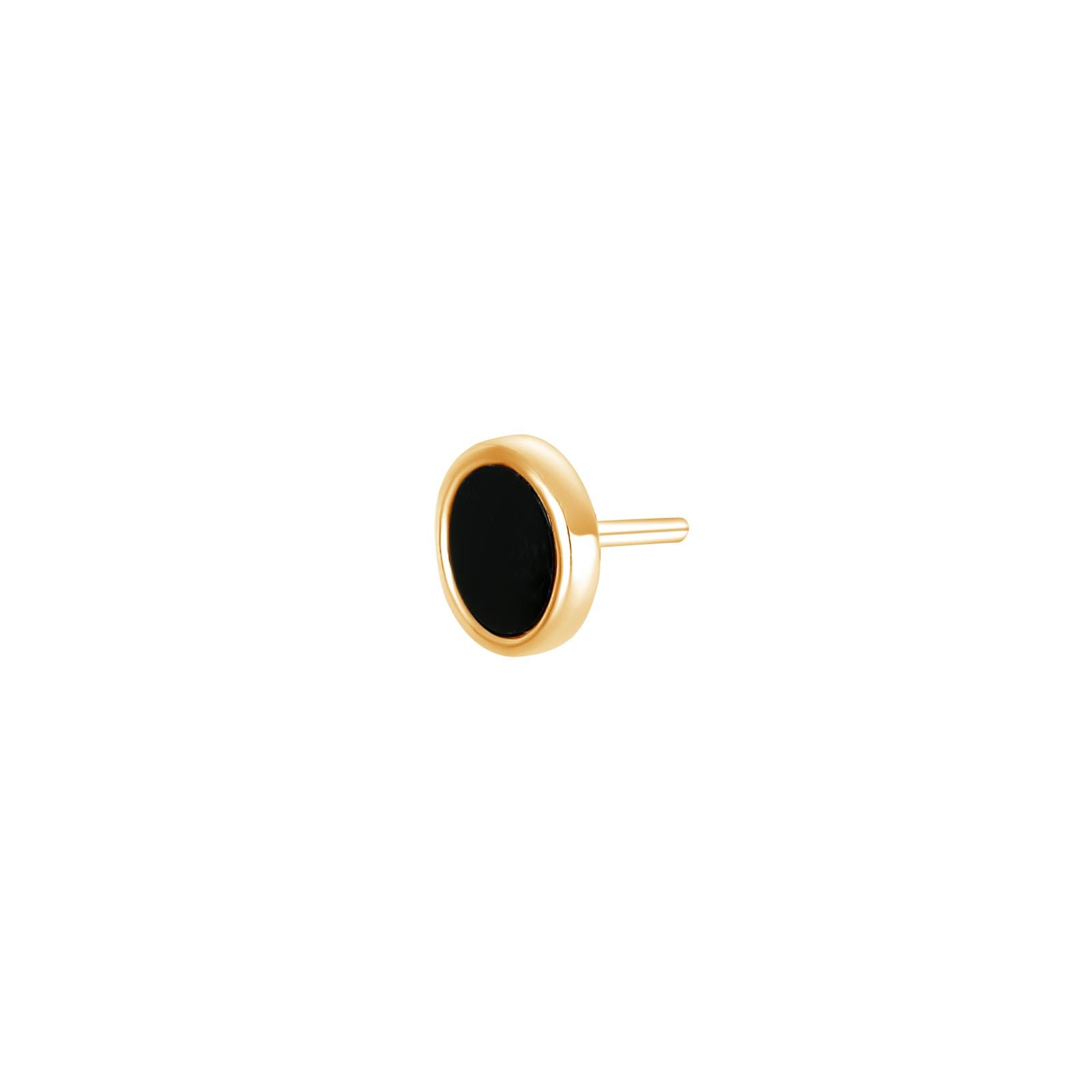SON Forgyldt Sølv ørestik med onyx 1 stk. – Ring i rhodineret sølv fra SON of NOA – Varenr. '30251825900