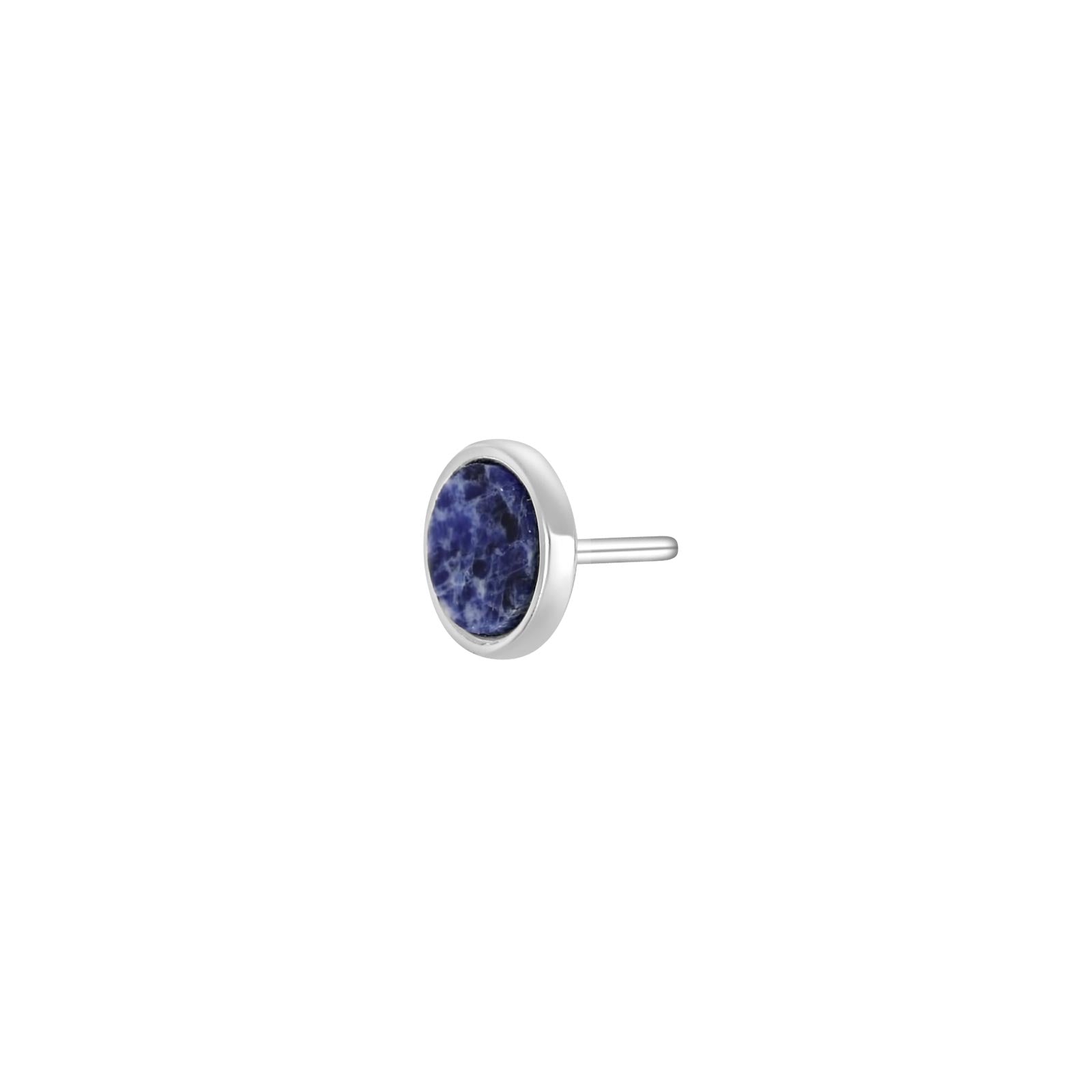 SON Rhd. sølv ørestik med sodalite 1 stk., fra SON of NOA