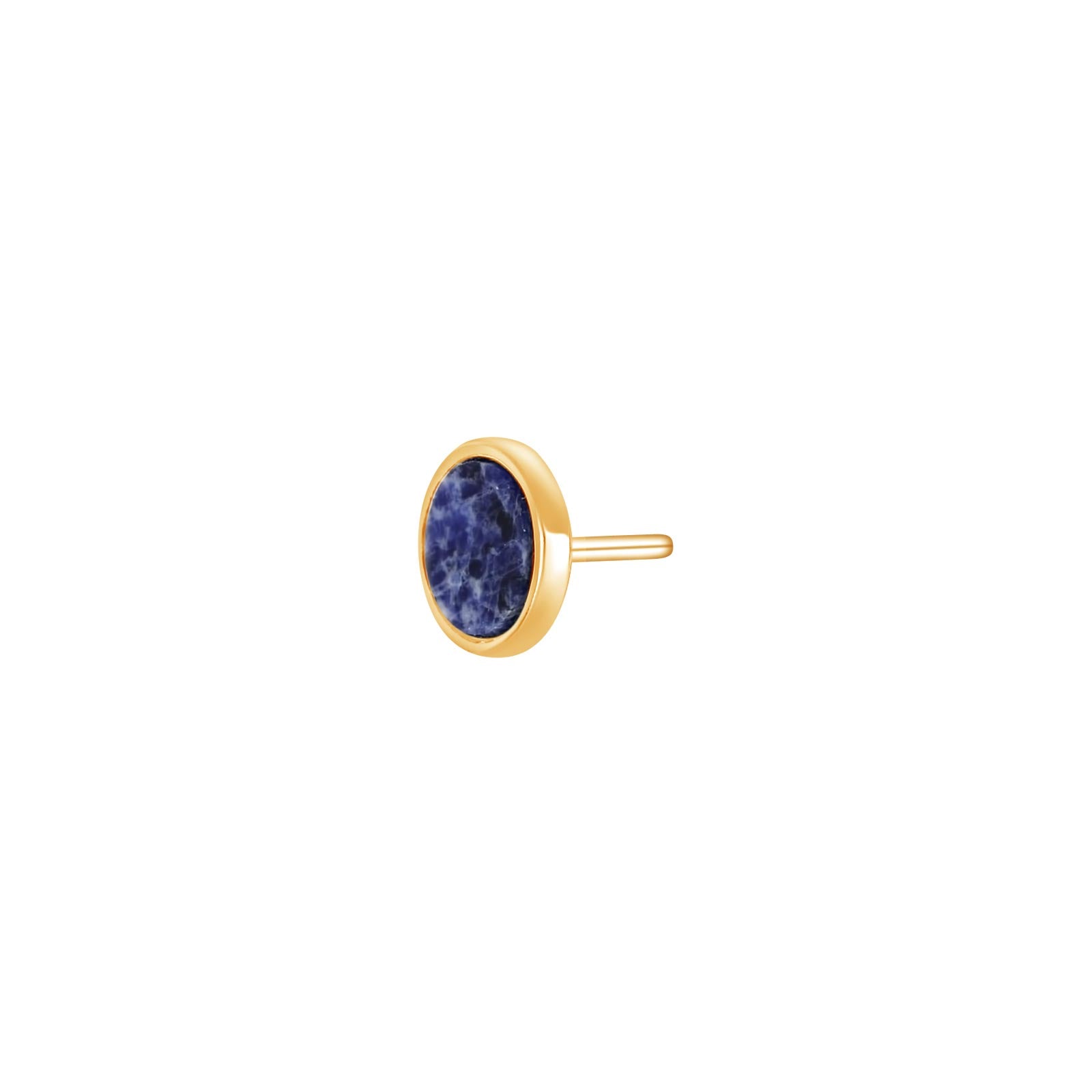 SON Forgyldt Sølv ørestik med sodalite 1 stk. – Ring i rhodineret sølv fra SON of NOA – Varenr. '30251845900