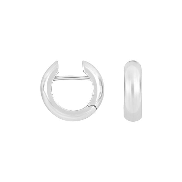Heide Heinzendorff - Rhod. sølv system-creoler Stella 16x5mm, i sterling-silver, til female, fra Heide Heizendorff