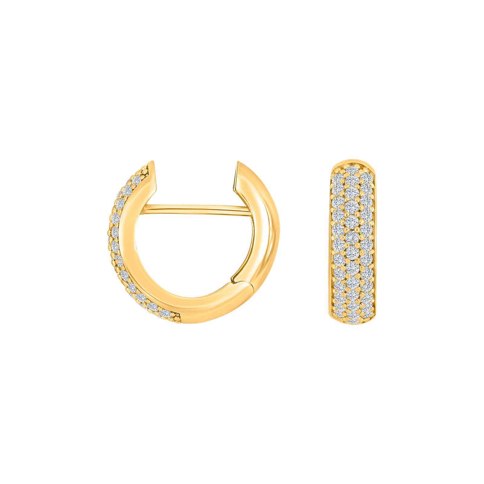 Heide Heinzendorff - Forg. sølv system-creoler m/cz Lara 16x5mm, i sterling-silver, til female, fra Heide Heizendorff