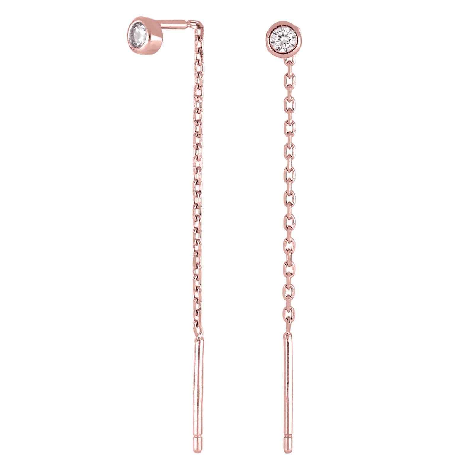 Rosaforgyldt sølv ørekæder HEIDINOR, fra Joanli Nor