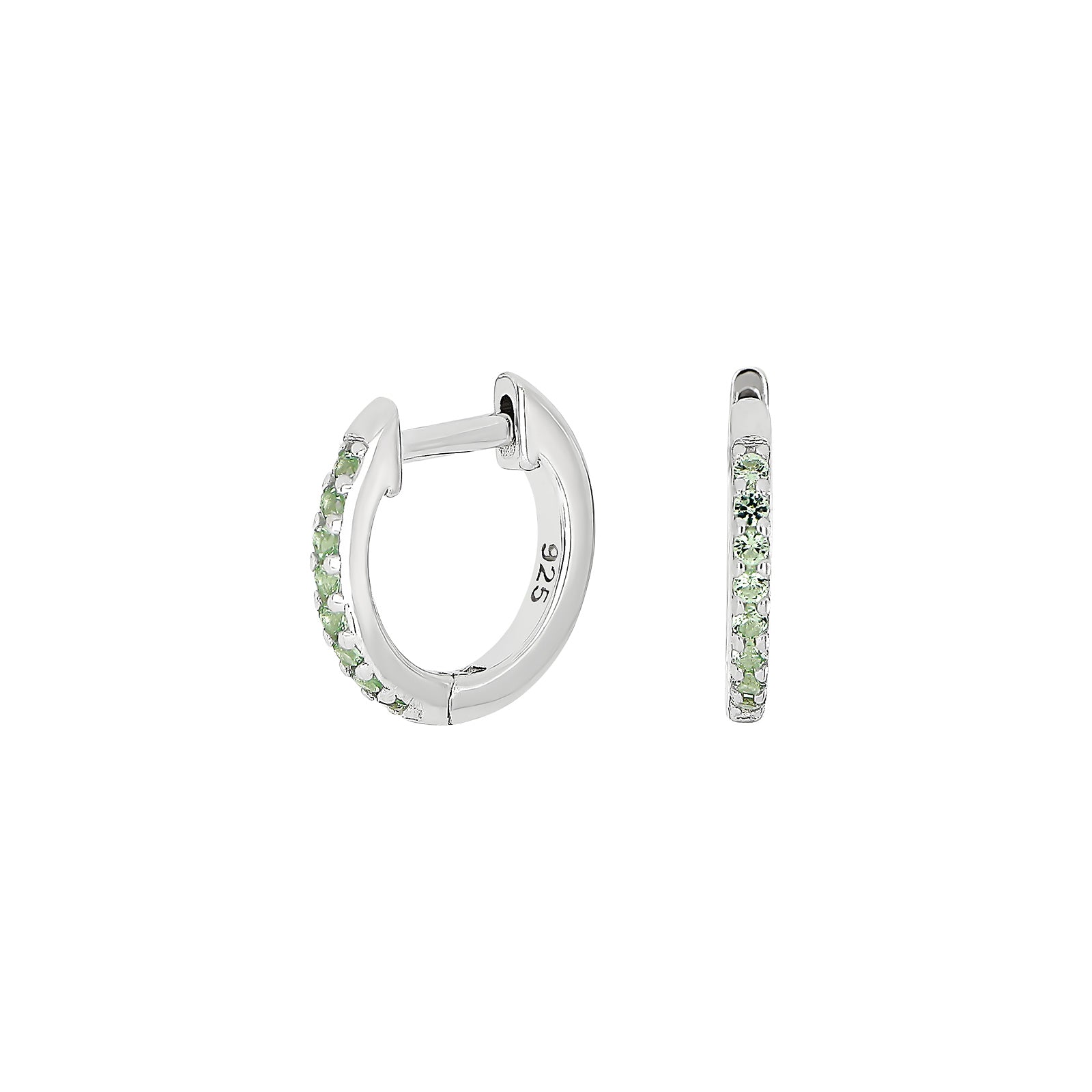 Rhd. Sølv creol lysegrøn cz HELLENOR, fra Joanli Nor