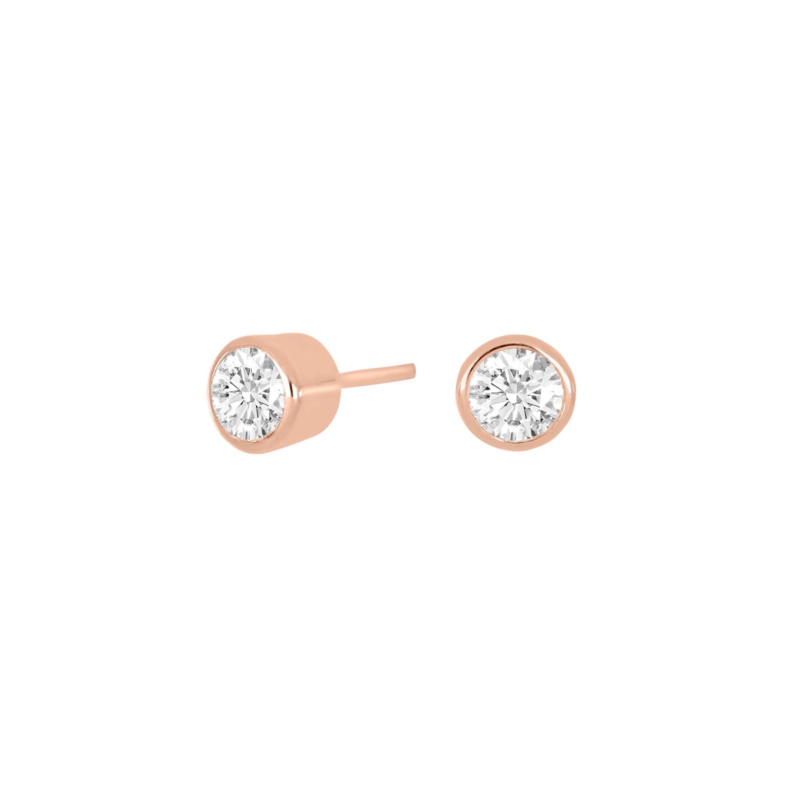 Rosaforgyldt sølv ørestikker 5mm rør HANNANOR, fra Joanli Nor