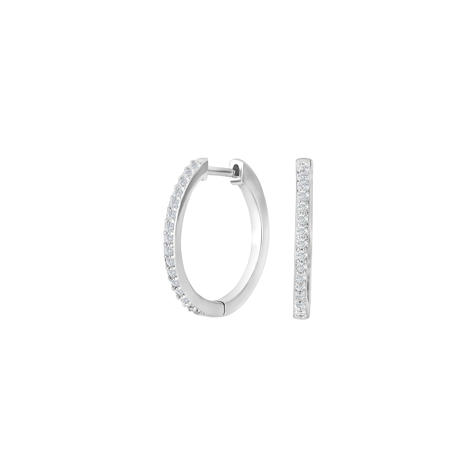 Rhod. sølv creoler JUNENOR 18mm – Ring i rhodineret sølv fra Joanli Nor – Varenr. '30453280900