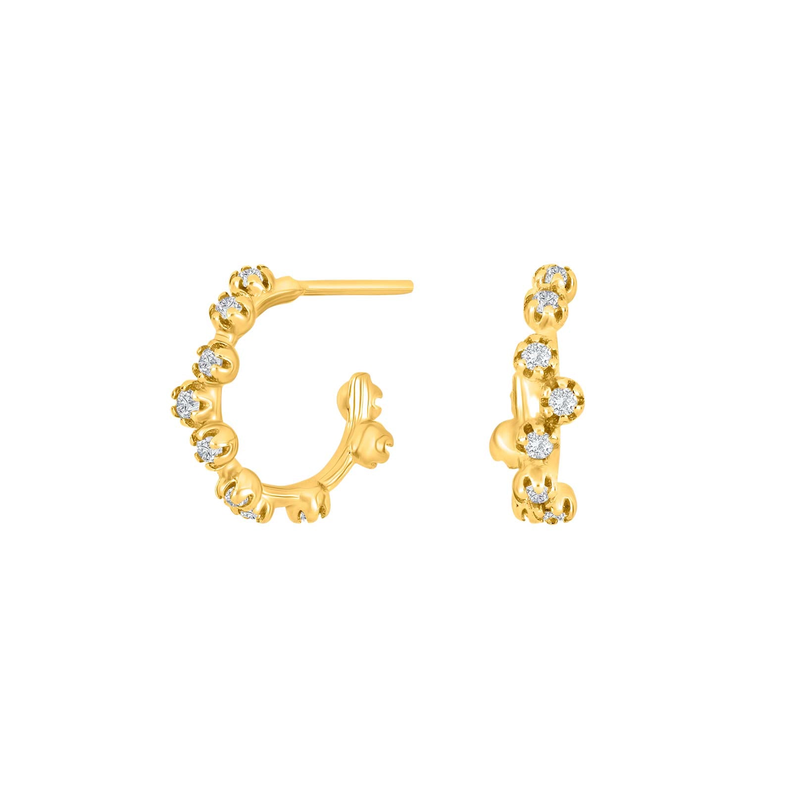 Forgyldt sølv creoler NANANOR, fra Joanli Nor