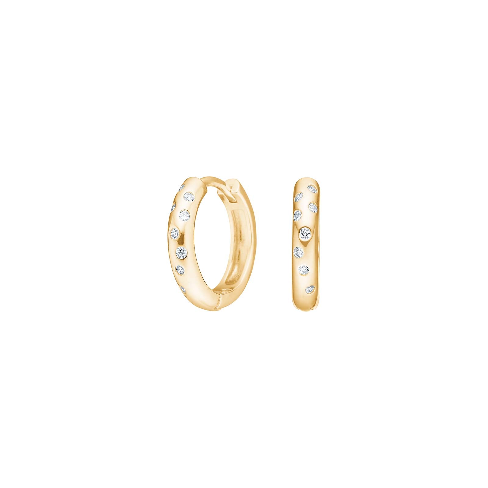 Forgyldt sølv creoler POPNOR, fra Joanli Nor