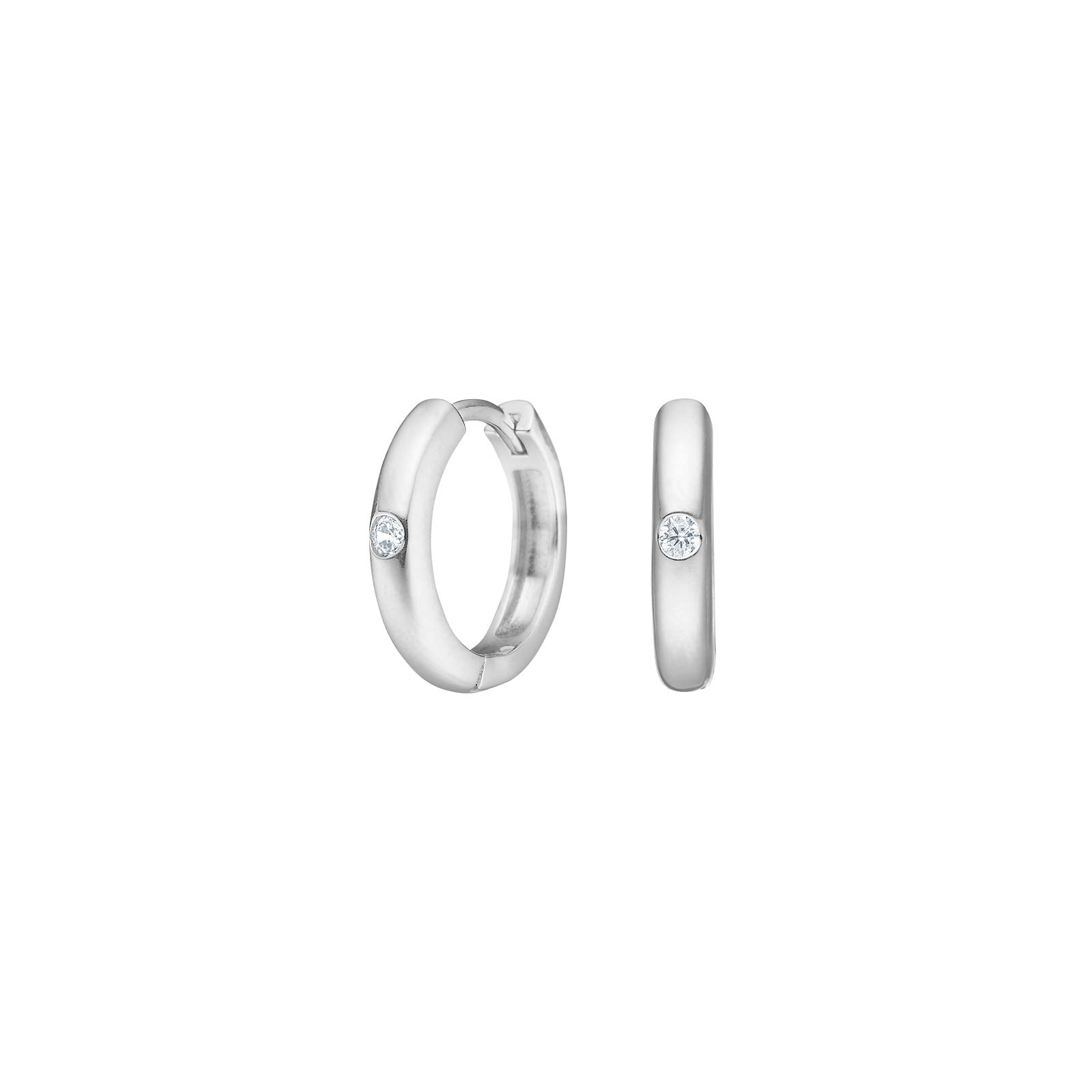 Rhd. sølv creoler POPNOR, fra Joanli Nor