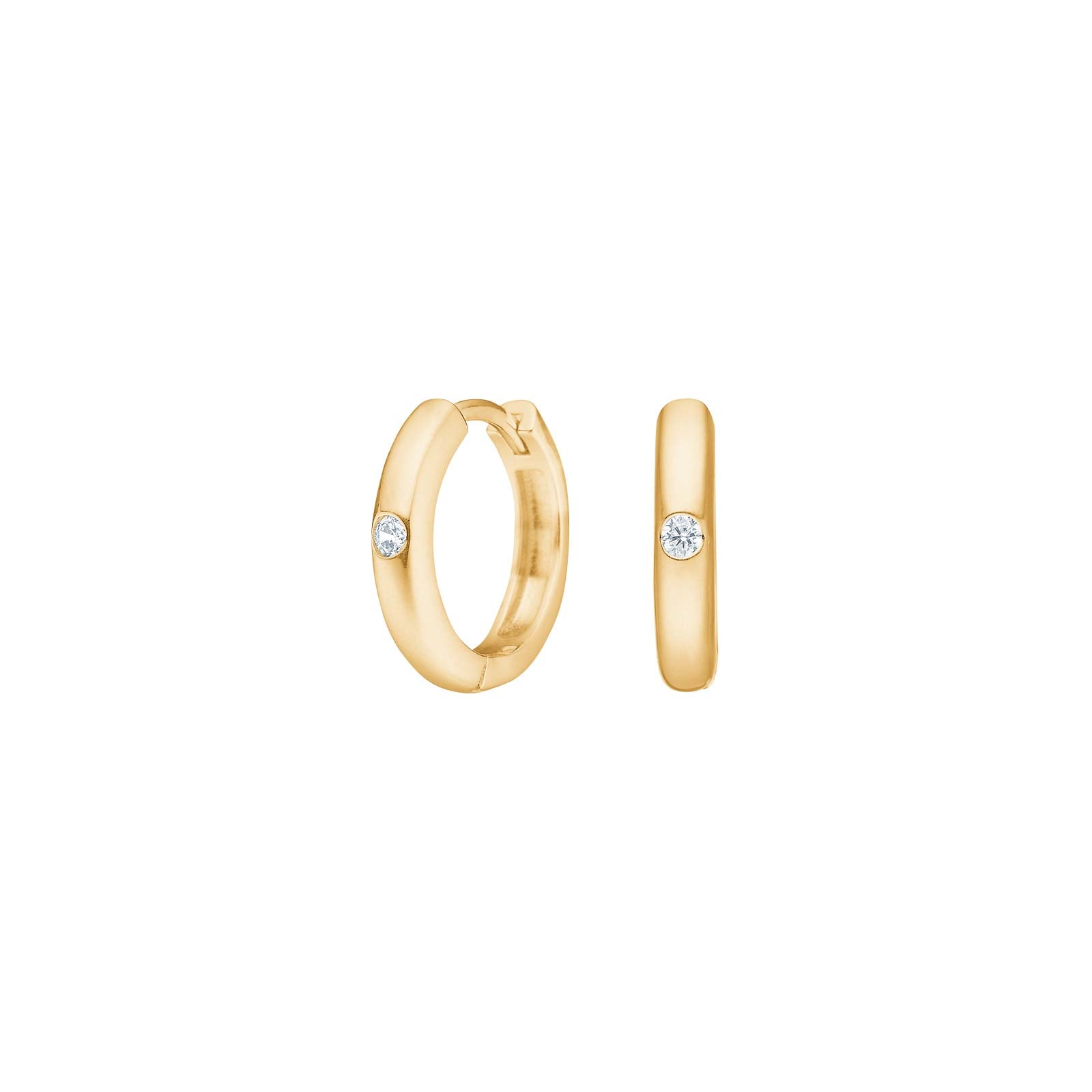 Forgyldt sølv creoler POPNOR, fra Joanli Nor