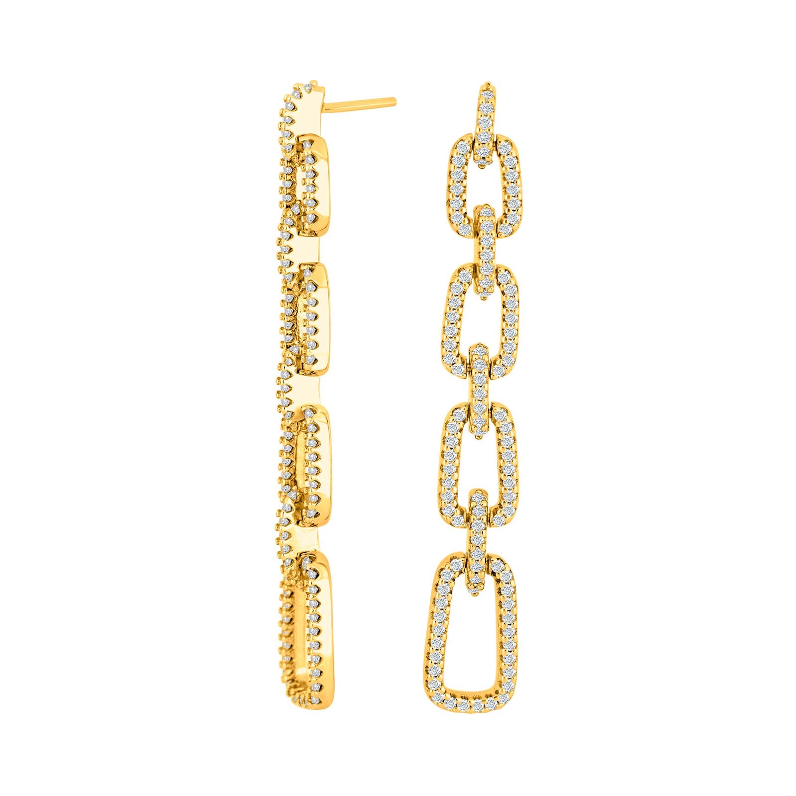 Forgyldt ørehængere MIMINOR kantet, fra Joanli Nor